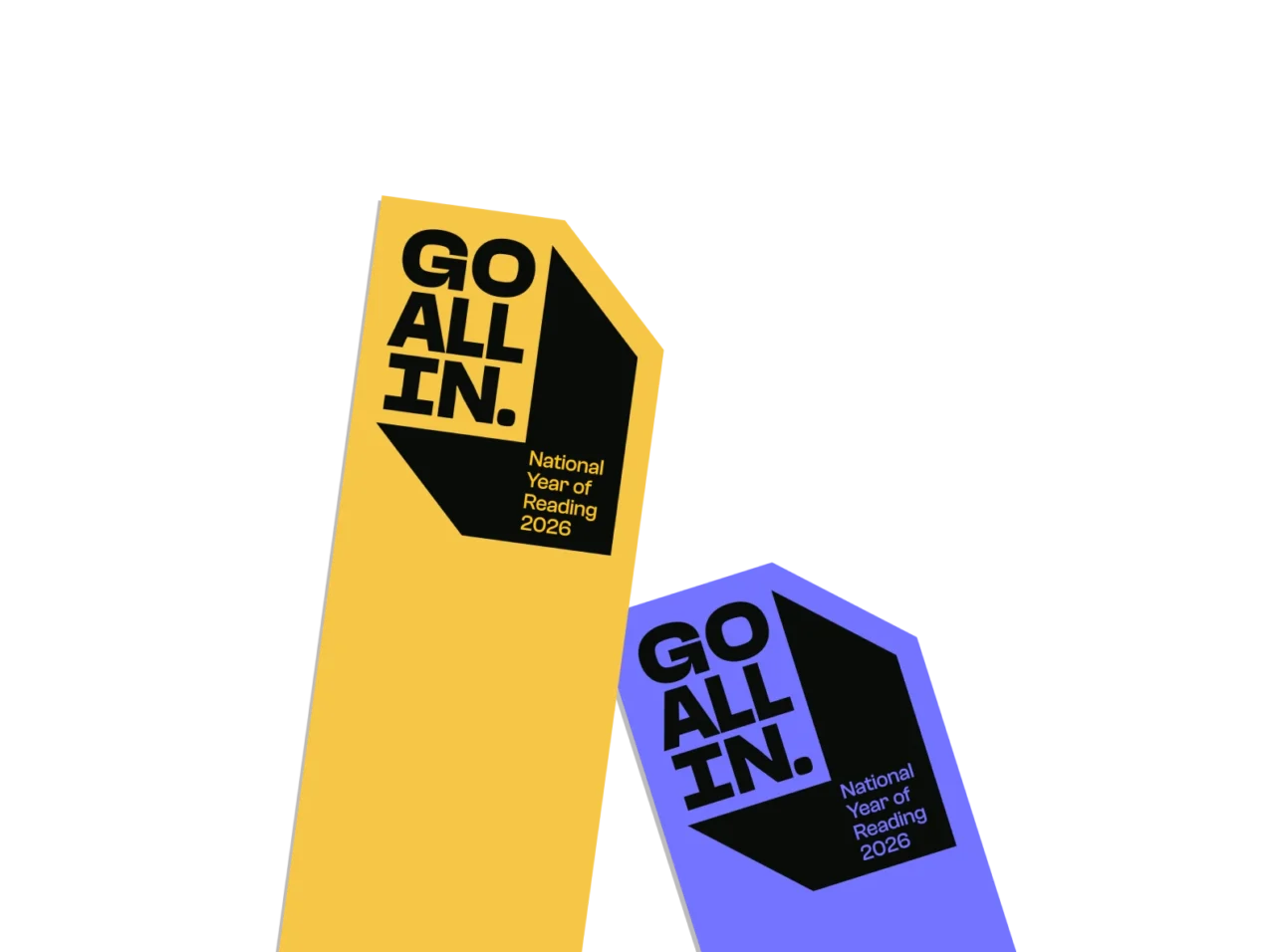 “Go All In” campaign bookmarks for the National Year of Reading